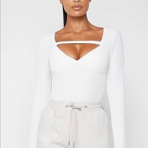 White long sleeve bodysuit